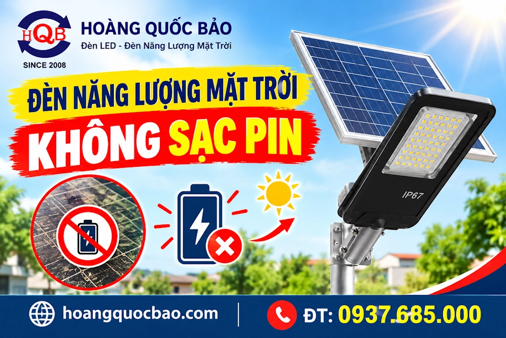 Đèn năng lượng mặt trời không sạc pin